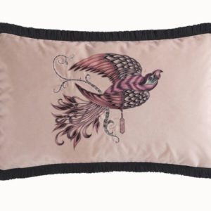 Audubon Rectangle Pink Cushion